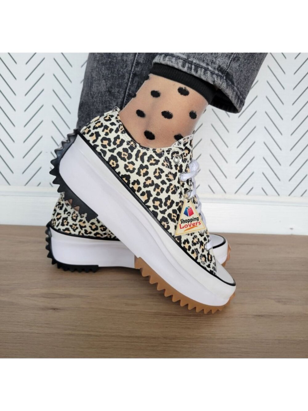 ❤️Converse Run Star Hike Platform Archive Leopard 9 Women's Shoes White A16286C - Picture 4 of 15